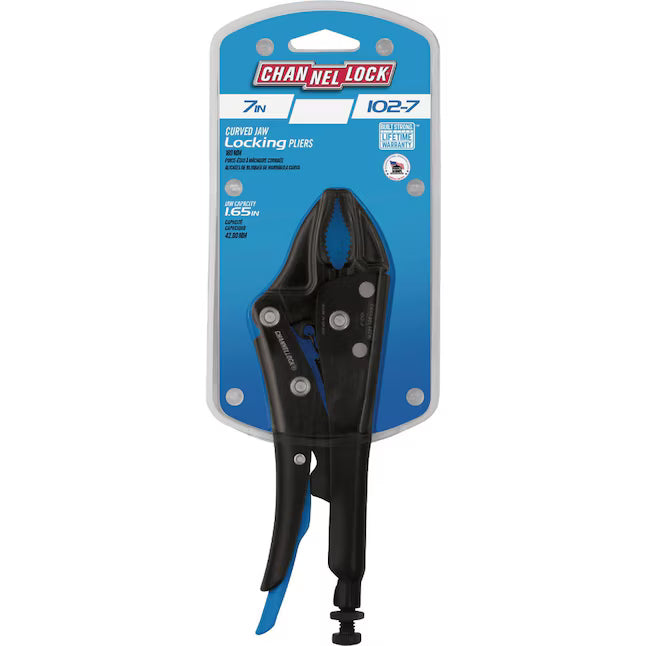 7" Locking Pliers, Curved Jaw
