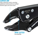 10" Locking Pliers, Curved Jaw