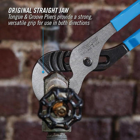 Channellock 440 12-Inch Tongue and Groove Straight Jaw
