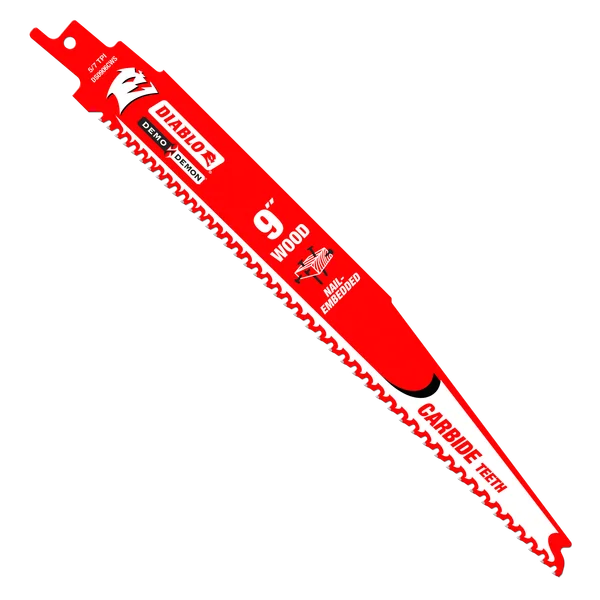 9" Carbide Wood-Embedded Reciprocating Saw Blade