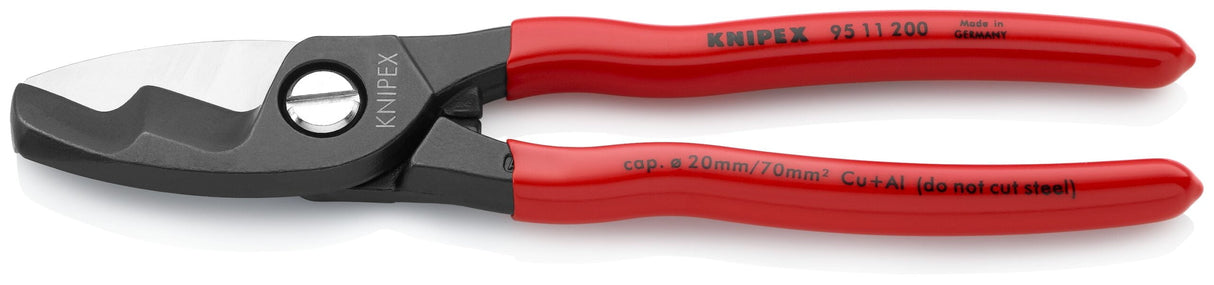 KNIPEX  95 11 200 SBA 8" Cable Shears-Twin Cutting Edges