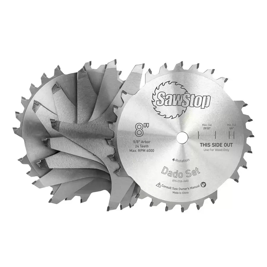 SAWSTOP BTS-DS8-2402 8” Premium Dado Set
