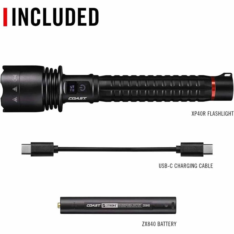 XP40R 8000 Lumen Rechargeable Flashlight