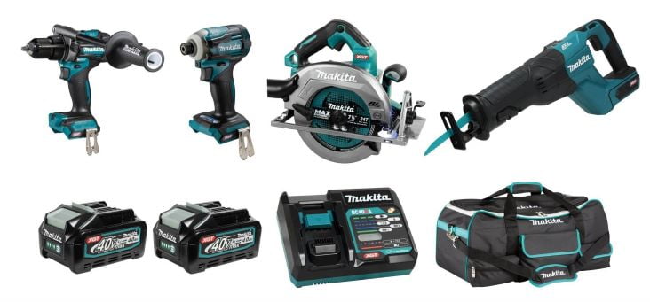 MAKITA DK0127G401 40V MAX XGT Li-Ion (4.0 Ah) 4 Tool Combo Kit