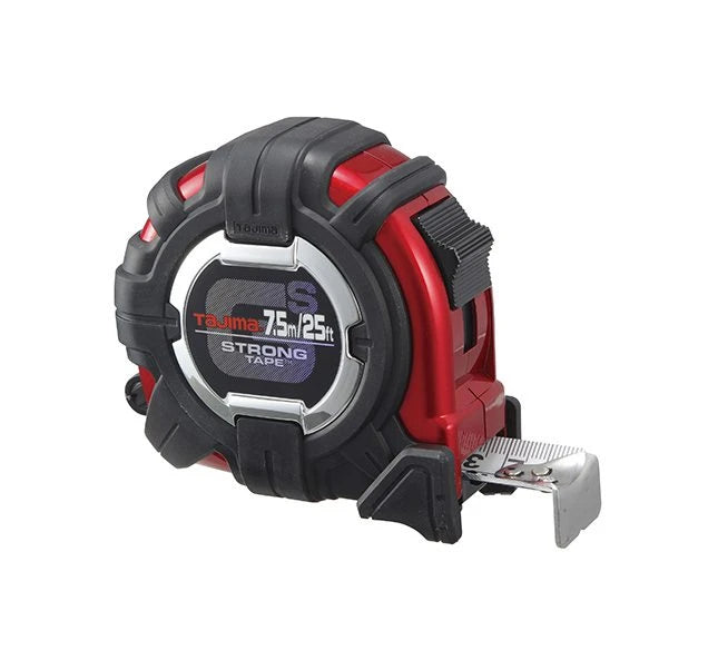 25ft/7.5m GS-LOCK Tape Measure with Hook & Compatible Clip