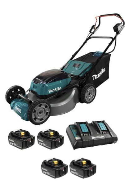 MAKITA DLM530PT4 21" Lawn Mower With Batteries and Charger Includes 2 Free Batteries