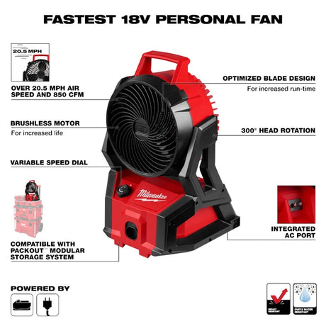 M18 Brushless Fan w/ PACKOUT Compatibility