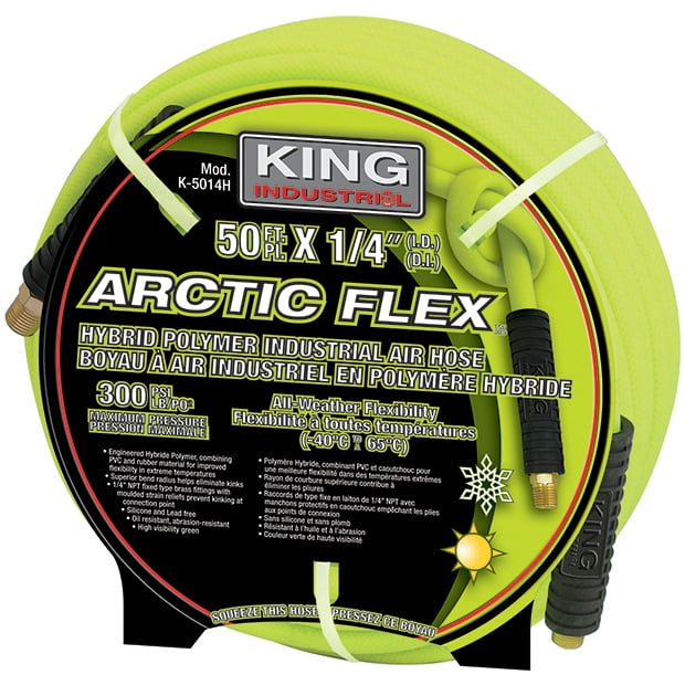 KING CANADA K-5014H 1/4" X 50' HYBRID POLYMER INDUSTRIAL AIR HOSE