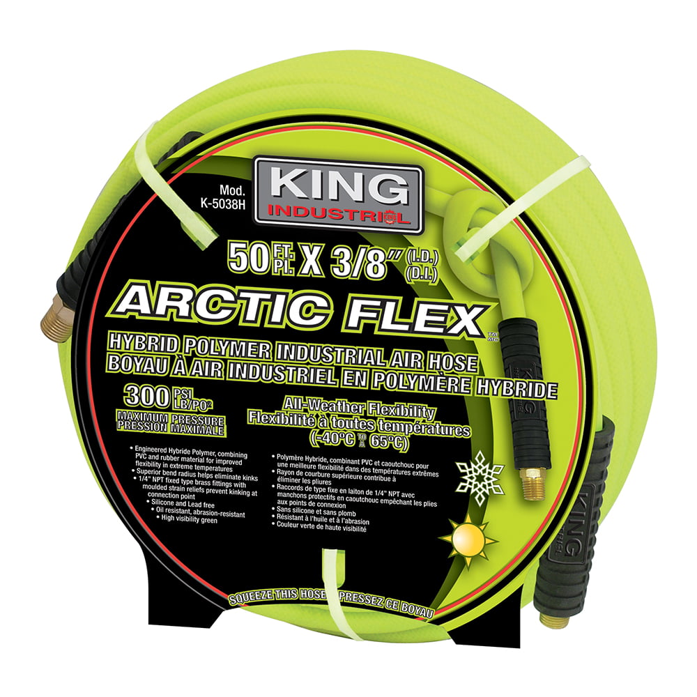 KING CANADA K-5038H 3/8" X 50' HYBRID POLYMER INDUSTRIAL AIR HOSE