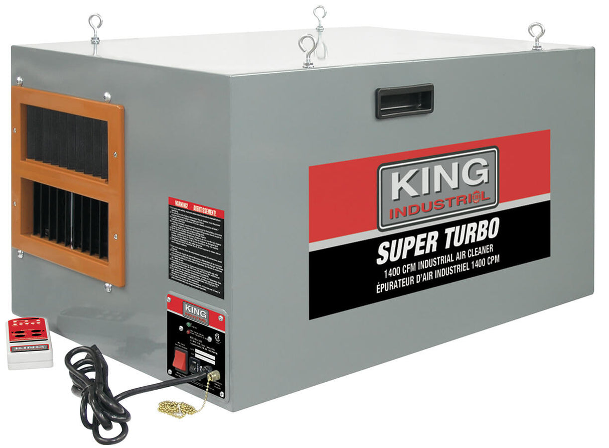 KING CANADA KAC-1400 1400 CFM INDUSTRIAL AIR CLEANER WITH REMOTE CONTROL