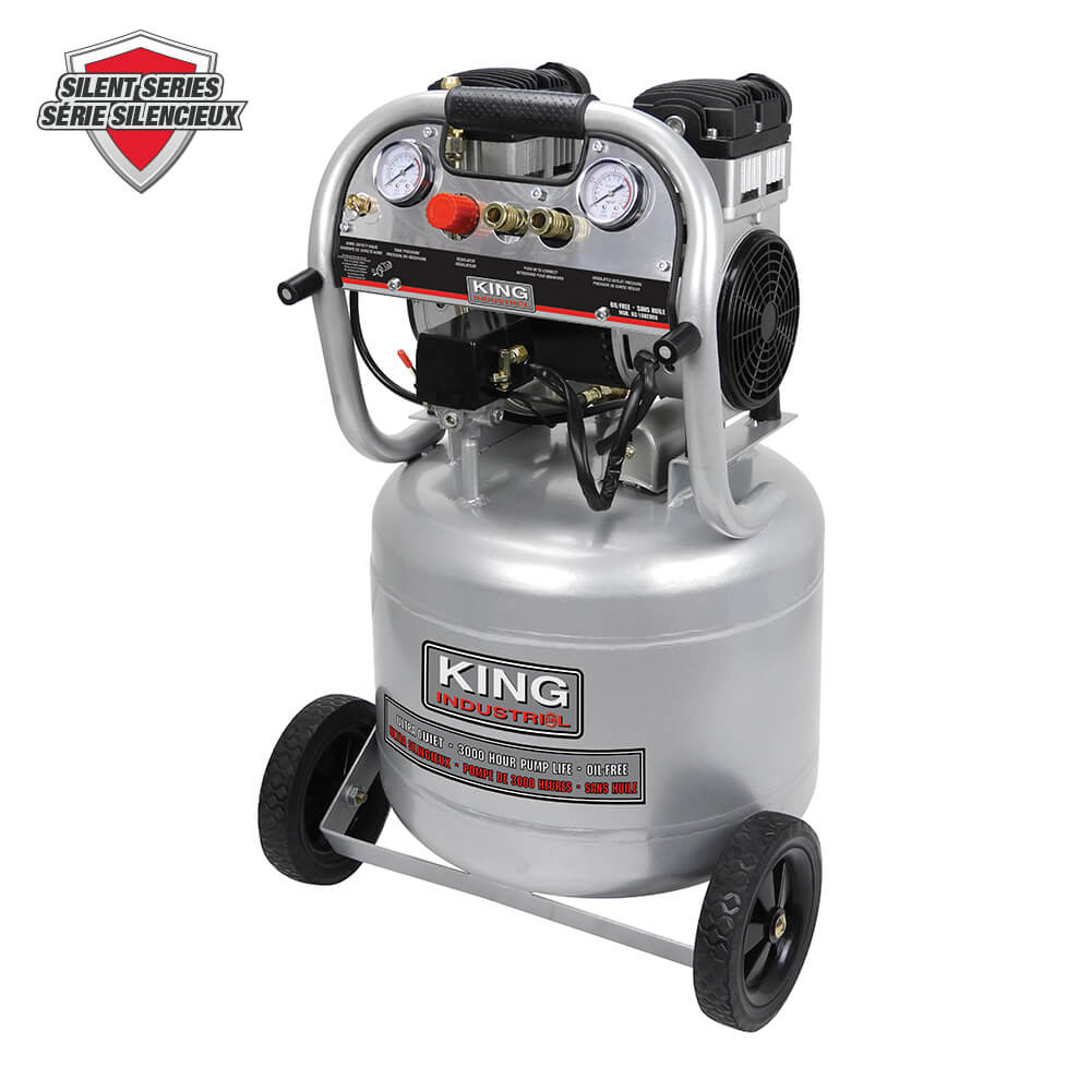 KING CANADA KC-10020SQ 10 GALLON ULTRA-QUIET OIL-FREE AIR COMPRESSOR