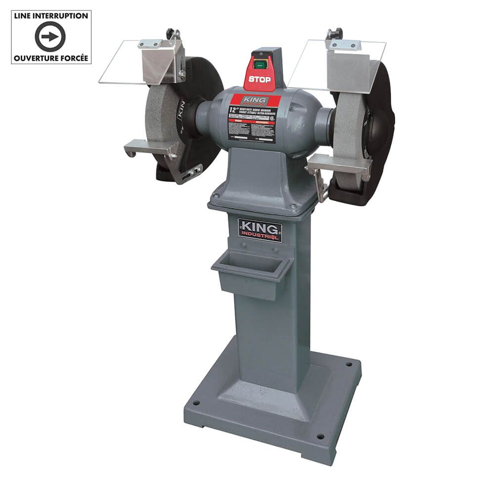 KING CANADA KC-1295 12" HEAVY-DUTY BENCH GRINDER WITH FLOOR STAND