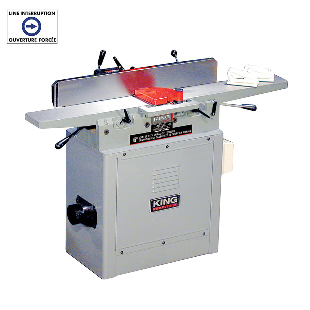 KING CANADA KC-75FX 6" INDUSTRIAL JOINTER WITH SPIRAL CUTTERHEAD