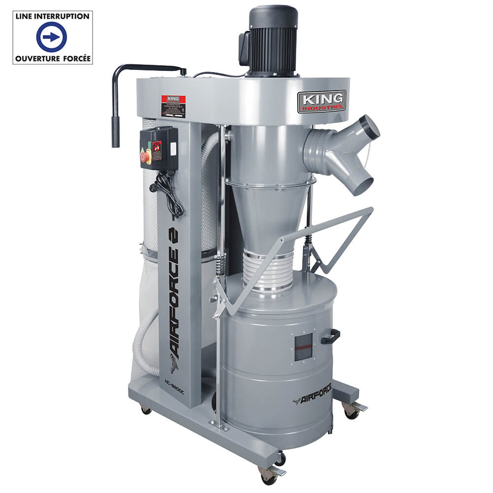 KING CANADA KC-8200C  2HP CYCLONE DUST COLLECTOR *remote control included*
