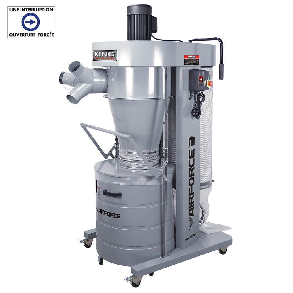KING CANADA KC-8300C  3 HP CYCLONE DUST COLLECTOR *remote control included*