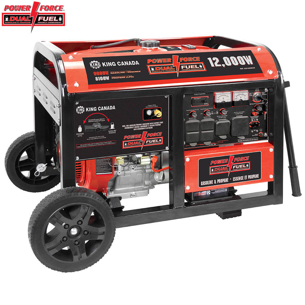 KING CANADA KCG-12001GE-DF  12000W GASOLINE/PROPANE GENERATOR WITH ELECTRIC START