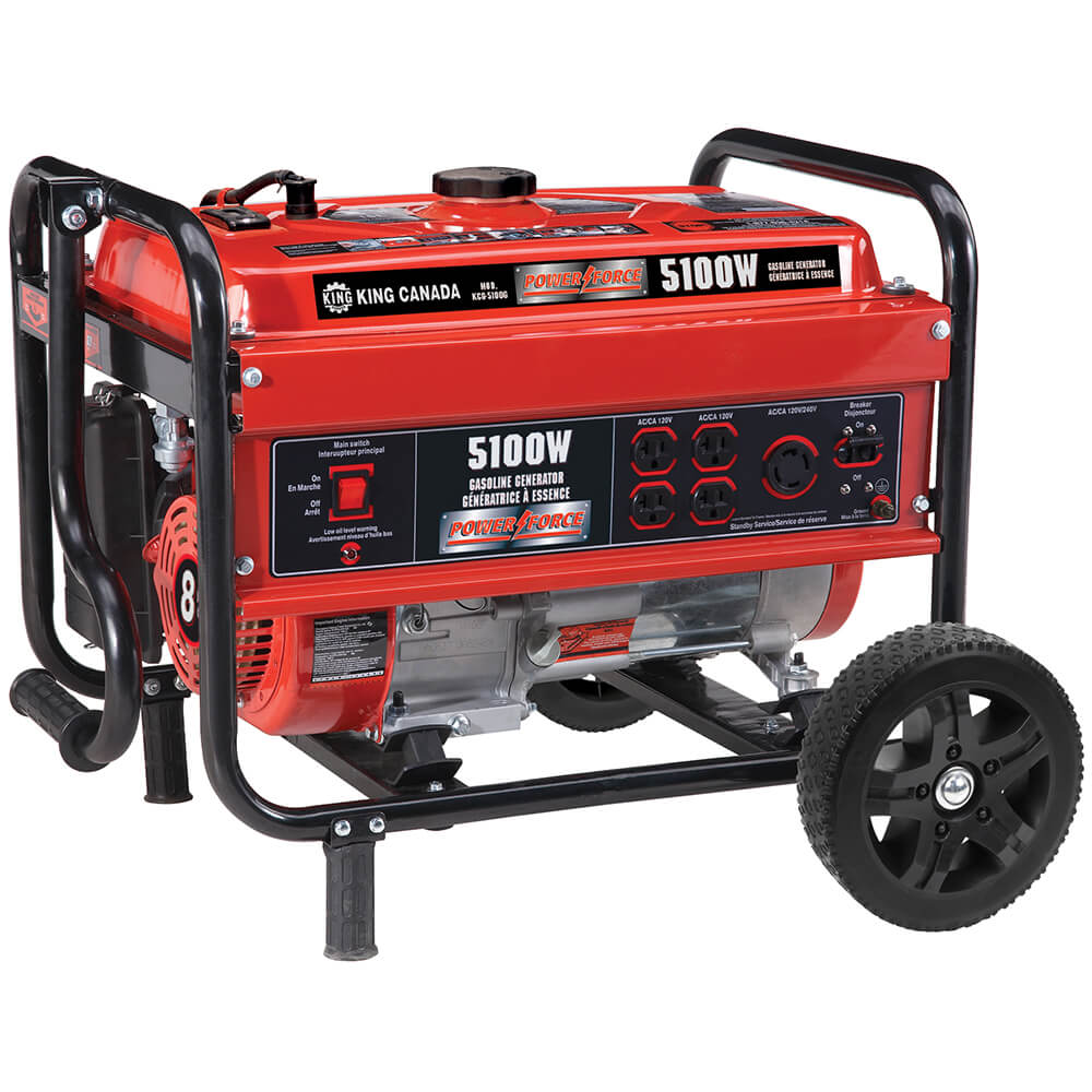 KING CANADA KCG-5100G  5100W GASOLINE GENERATOR WITH WHEEL KIT