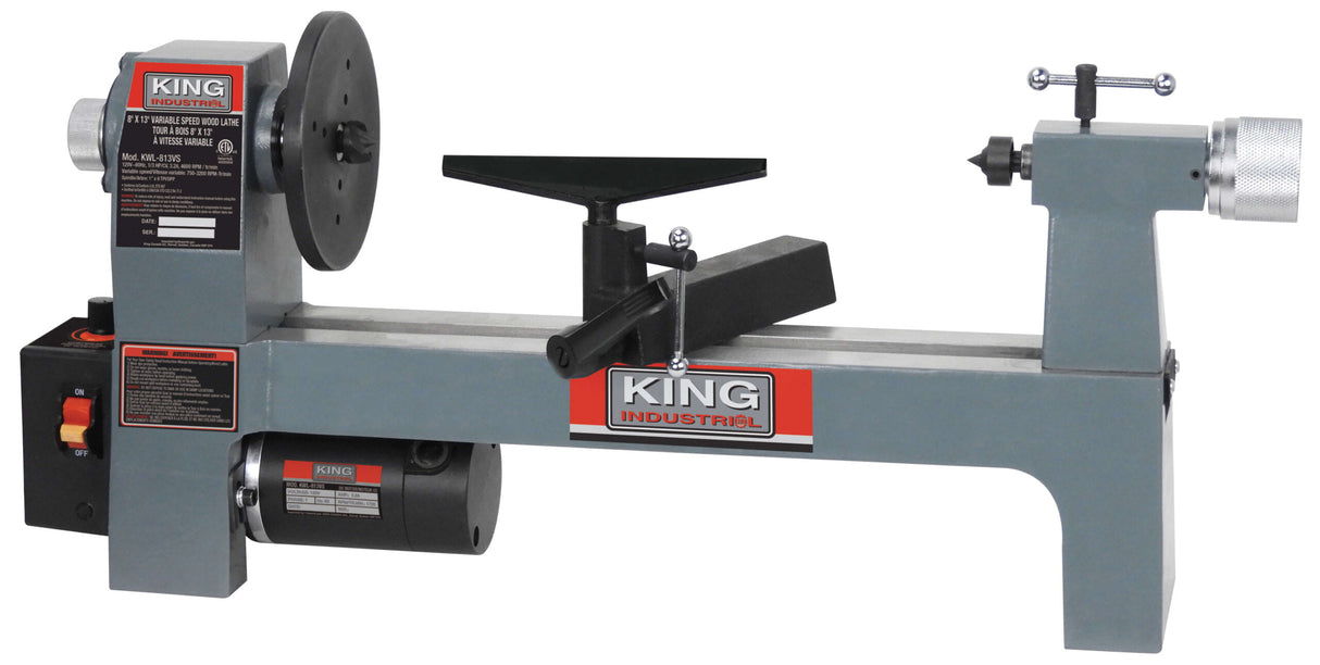 KING CANADA KWL-813VS 8'' X 13'' VARIABLE SPEED WOOD LATHE