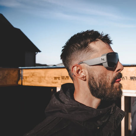 Hyspecs REVS Safety Glasses – Sahara Frame, NK Anti-Fog UV400 Tinted Lens