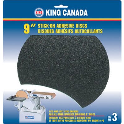 KING CANADA SD-9-K-120 3 PC. 9" -120 GRIT WOOD SANDING DISC KIT
