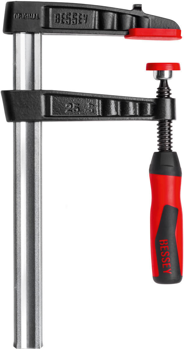 BESSEY Bessey TG5.512+2K Clamp, woodworking, F-style, 2K handle, replaceable pads, 5.5 In. x 12 In., 1320 lb