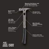 STILETTO® TIB15SC 15oz TIBONE™ Smooth/Curved Titanium