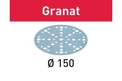 FESTOOL 575156 Abrasive sheet Granat STF D150/48 P80 GR/10