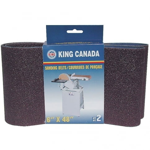 KING CANADA SB-648-K-120 2 PC. 6" X 48" -120 GRIT WOOD SANDING BELTS KIT