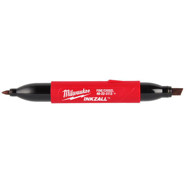 INKZALL Double Sided Black Jobsite Marker - Fine Point And Chisel Tip - PRE ORDER (01/02/2026)