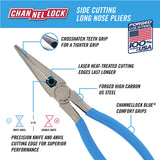 8" LONG NOSE-SIDE CUTTER
