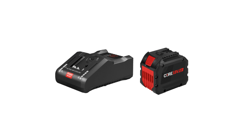 BOSCH GXS18V-17N17 18V Starter Kit with (1) CORE18V® 12 Ah High Power Battery and (1) 18V 16 Amp Battery Turbo Charger
