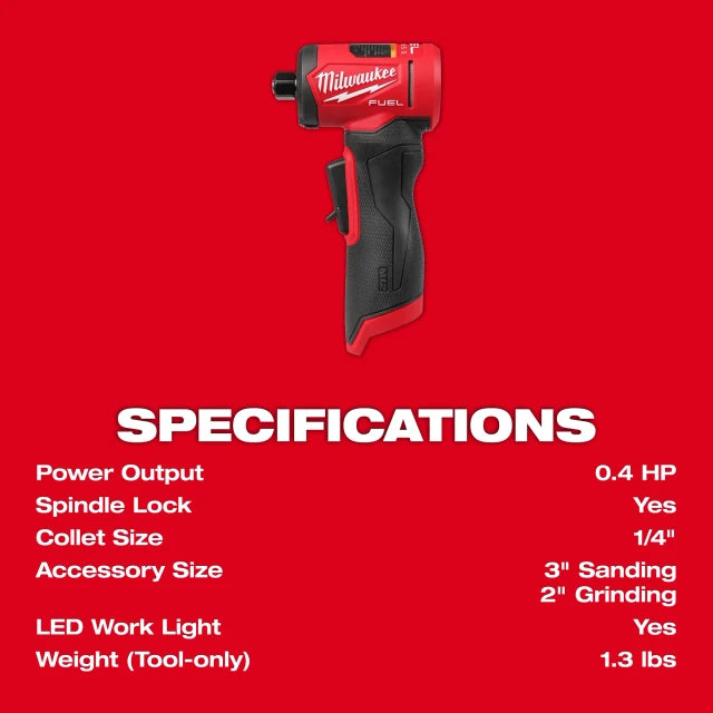 M12 FUEL 1/4in Right Angle Die Grinder