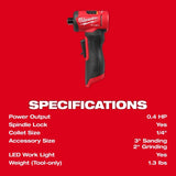 M12 FUEL 1/4in Right Angle Die Grinder