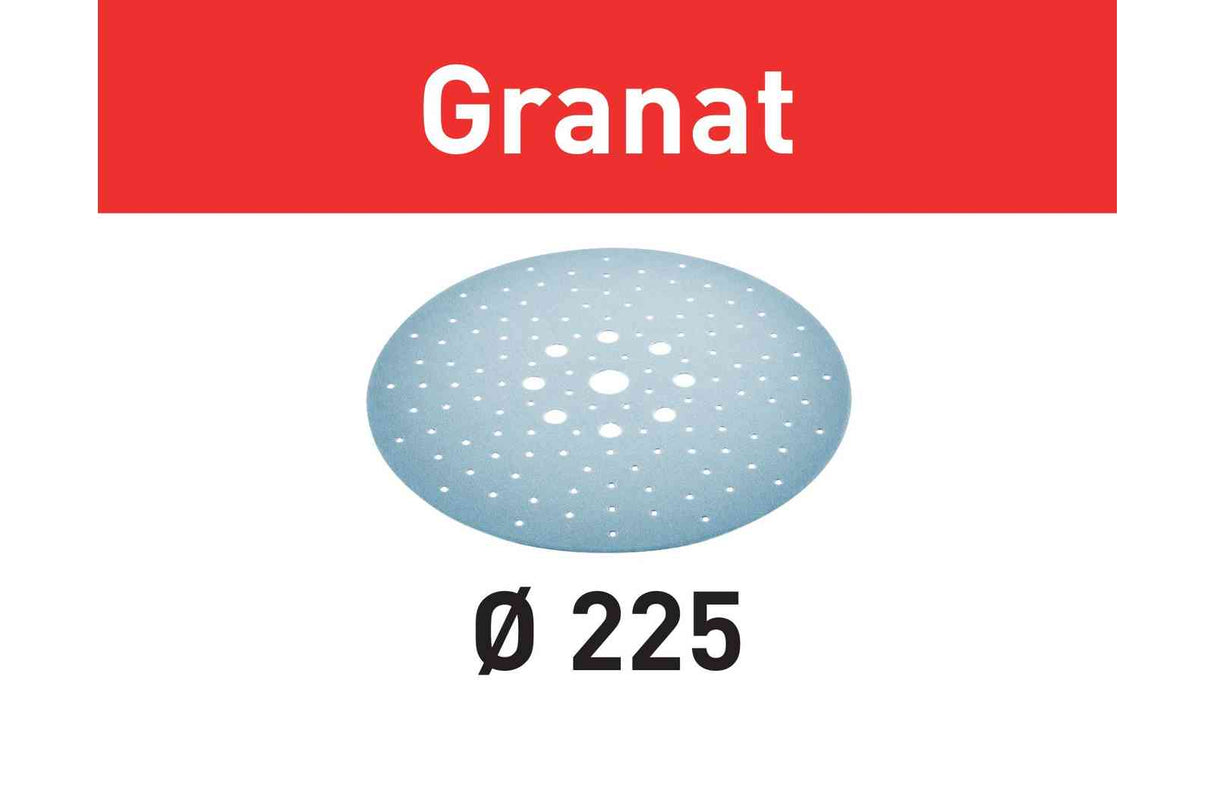 FESTOOL 205657 Abrasive sheet Granat STF D225/128 P120 GR/25