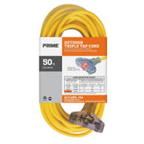 50ft 12/3 SJTW Yellow Triple-Tap with Primelight Indicator Light