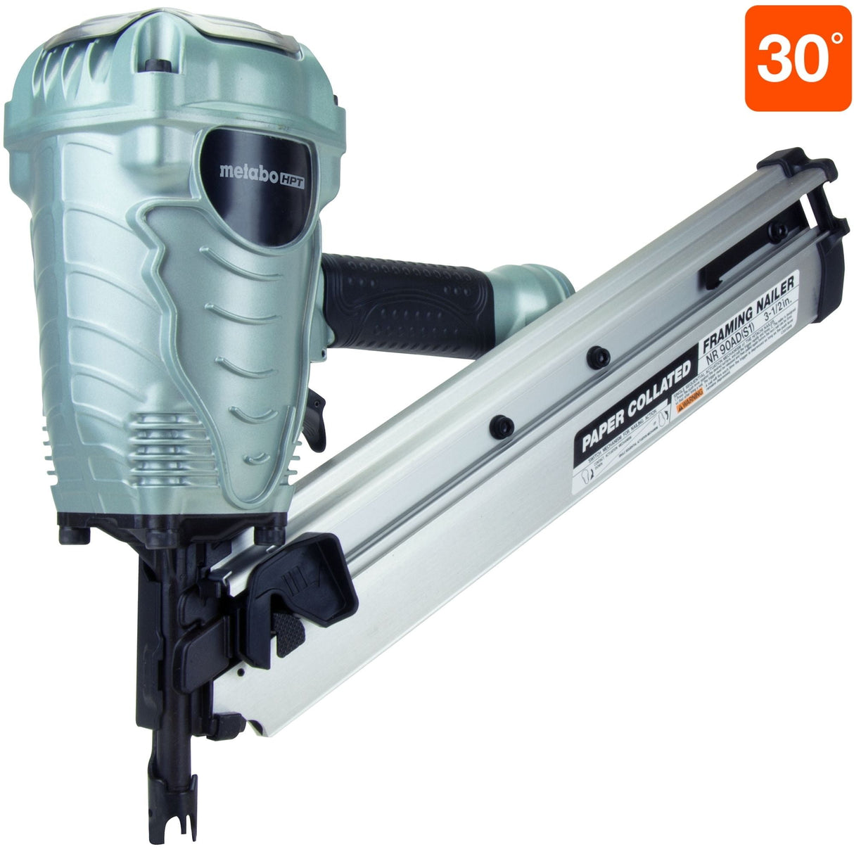 METABO NR90ADS1 3-1/2 Inch 30° Paper Collated Framing Nailer