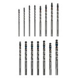 Metal Demon Drill Bits Set for Mild, Hardened and Stainless Steels, 15pcs