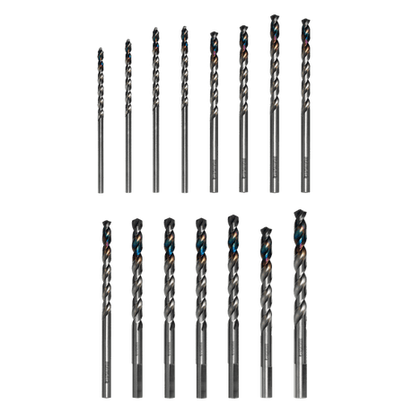 Metal Demon Drill Bits Set for Mild, Hardened and Stainless Steels, 15pcs