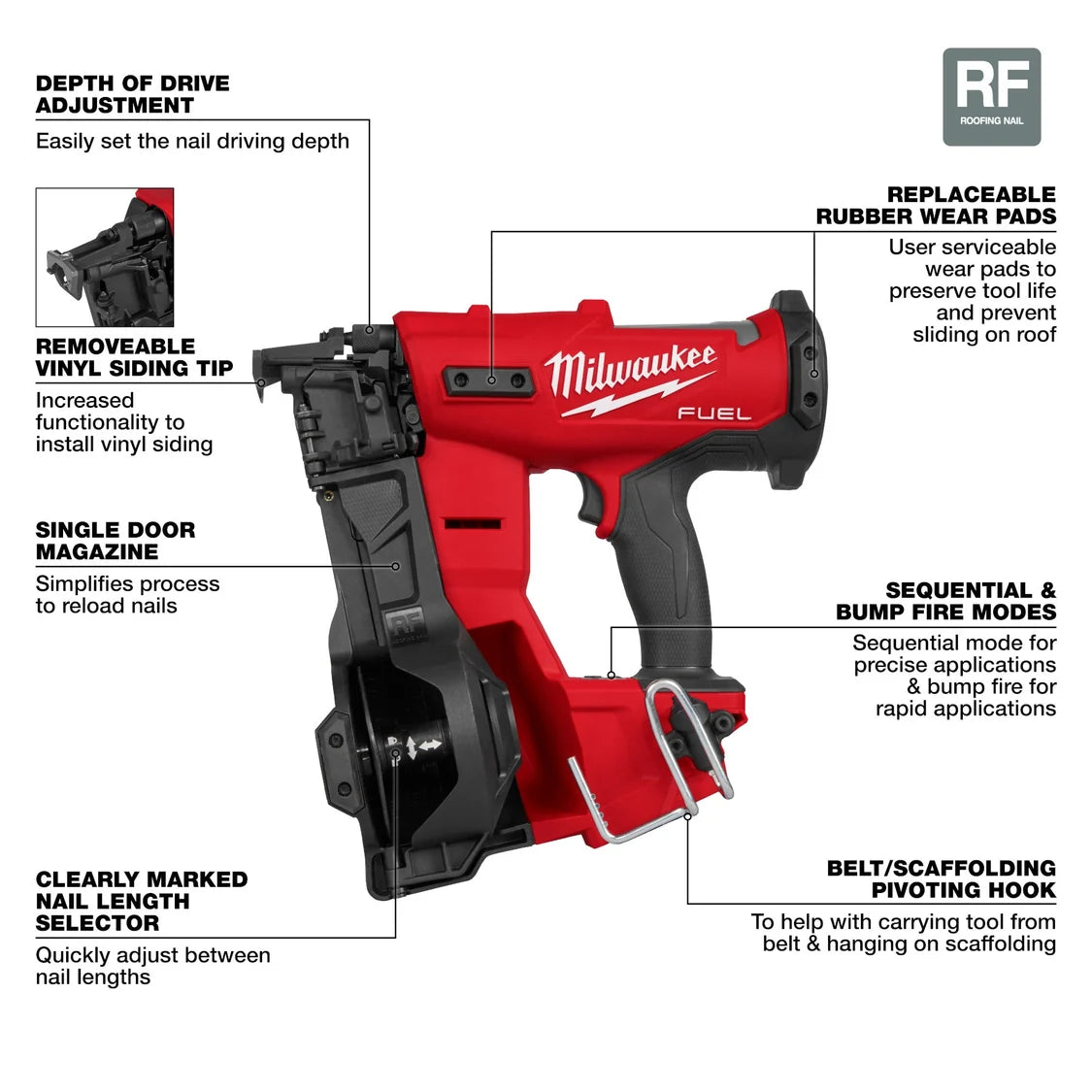 M18 FUEL Coil Roofing Nailer