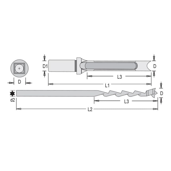 DIMAR MQD-002 5/16" MORTISING BIT/CHISEL