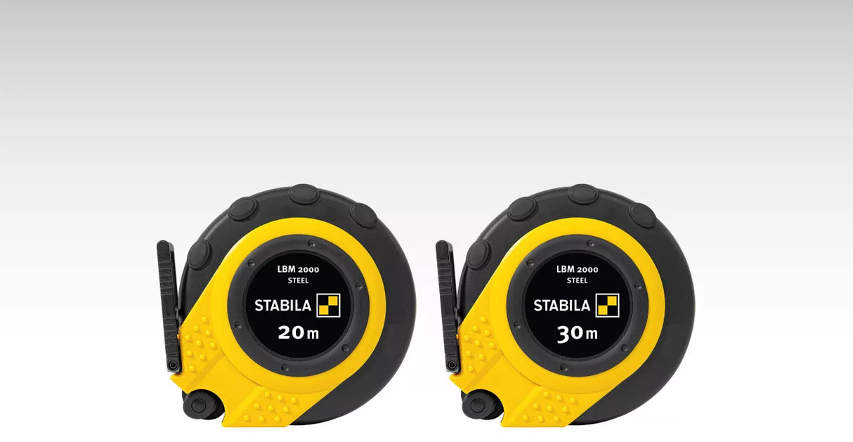 STABILA 30945 30M Closed case tape LBM 2000 STEEL, steel blade, metric scale