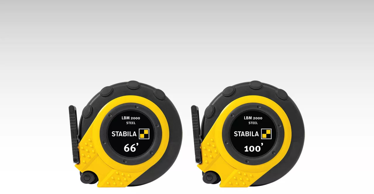 STABILA 30955 100FT Closed case tape LBM 2000 STEEL, steel blade, scale in inches