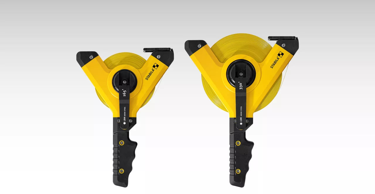 STABILA 30935 330FT Open reel tape LBM 1000 STEEL, steel blade, scale in inches